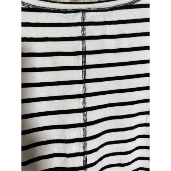 She + Sky Women’s Black And White Striped Tunic Long Sleeved L - Picture 6 of 11